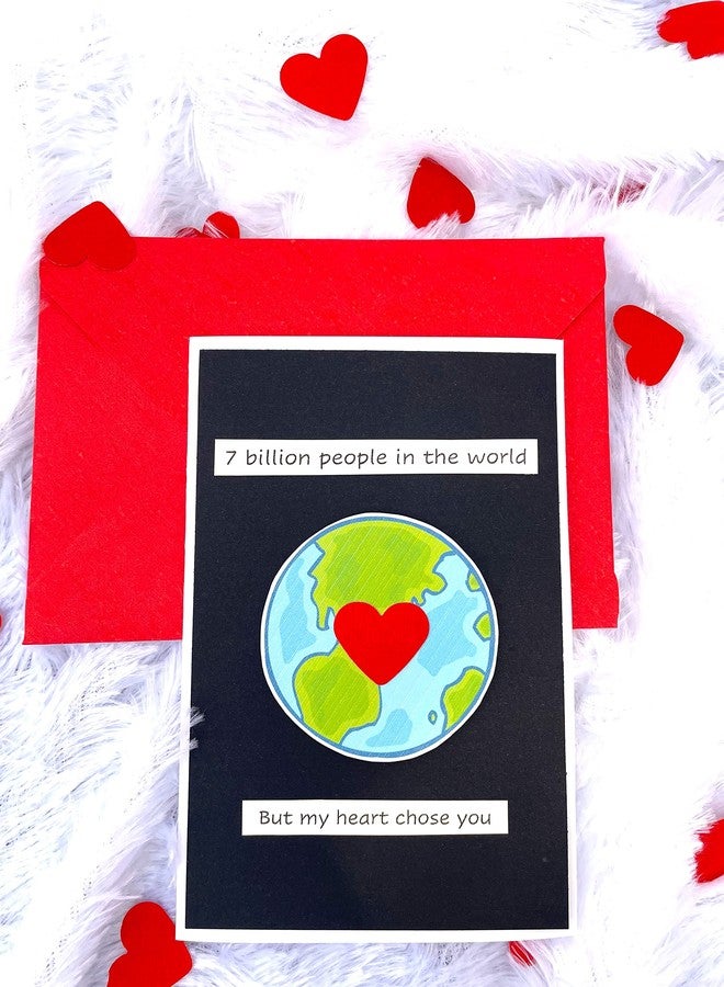 Crafted Forever I Chose you Greeting Card with envelope 4X6 inches for Anniversary/Valentine Day/spouse birthday/partner birthday heavy paper used, inside blank - Image 3